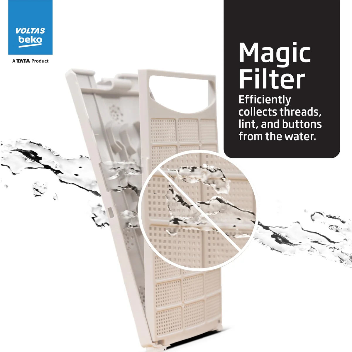 10 Kg 5 Star Fully-Automatic Top Loading Washing Machine (WTL1006UEA/OBS1060, Grey, Double Waterfall Technology) , Voltas Beko, A Tata Product - Image 11