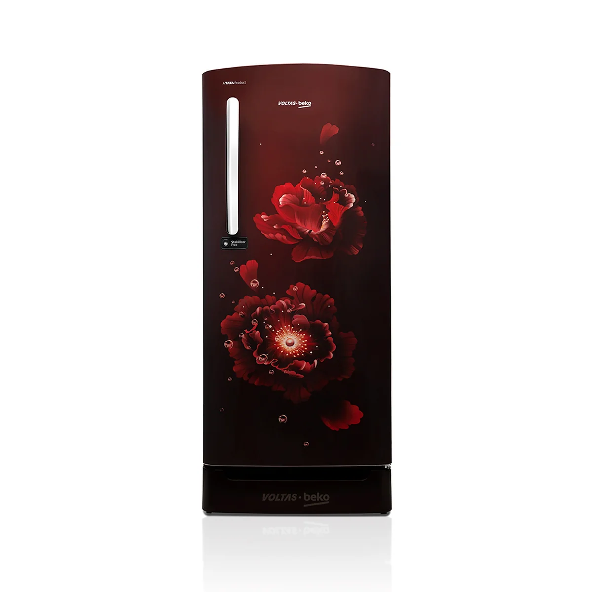 183 L 4 Star Direct Cool Refrigerator with Base Drawer (RDC215B / W0FWE0M0B00GO, Fairy Flower Wine, Refrigerator with Base Drawer) , Voltas Beko, A Tata Product