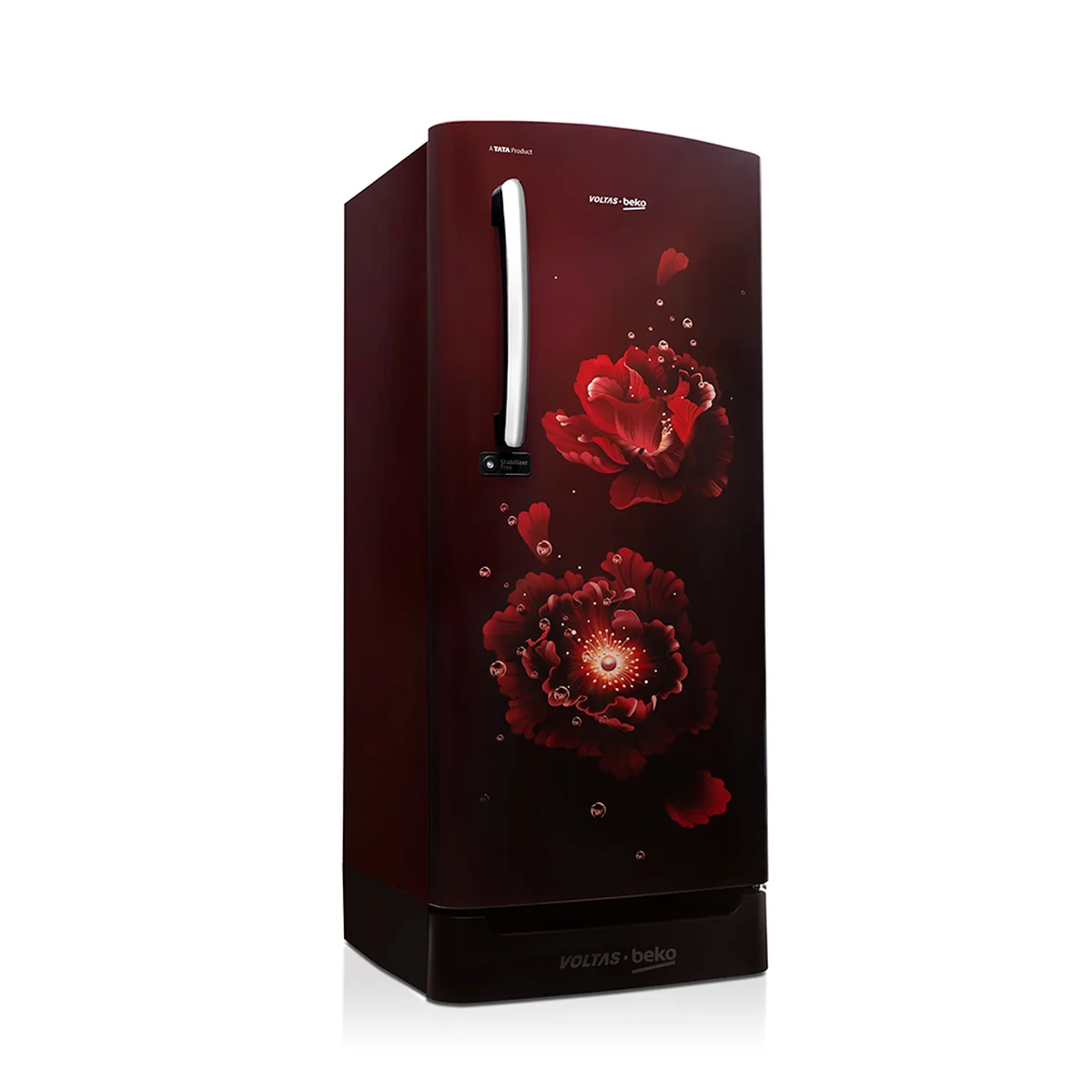 183 L 4 Star Direct Cool Refrigerator with Base Drawer (RDC215B / W0FWE0M0B00GO, Fairy Flower Wine, Refrigerator with Base Drawer) , Voltas Beko, A Tata Product - Image 2
