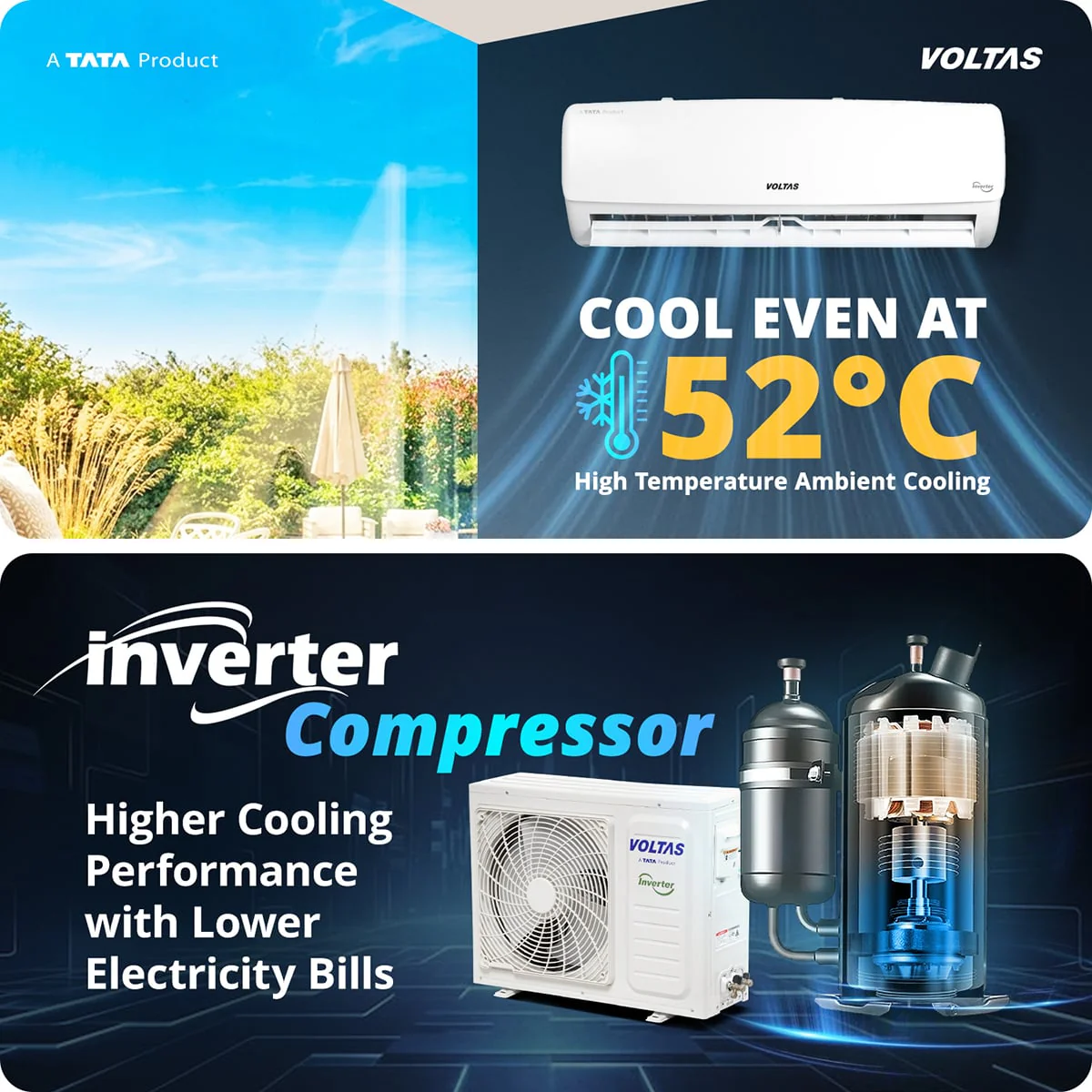 Voltas Split Air Conditioner, 1.5 Ton, 5 Star - 185INV Vectra Elegant - Image 7