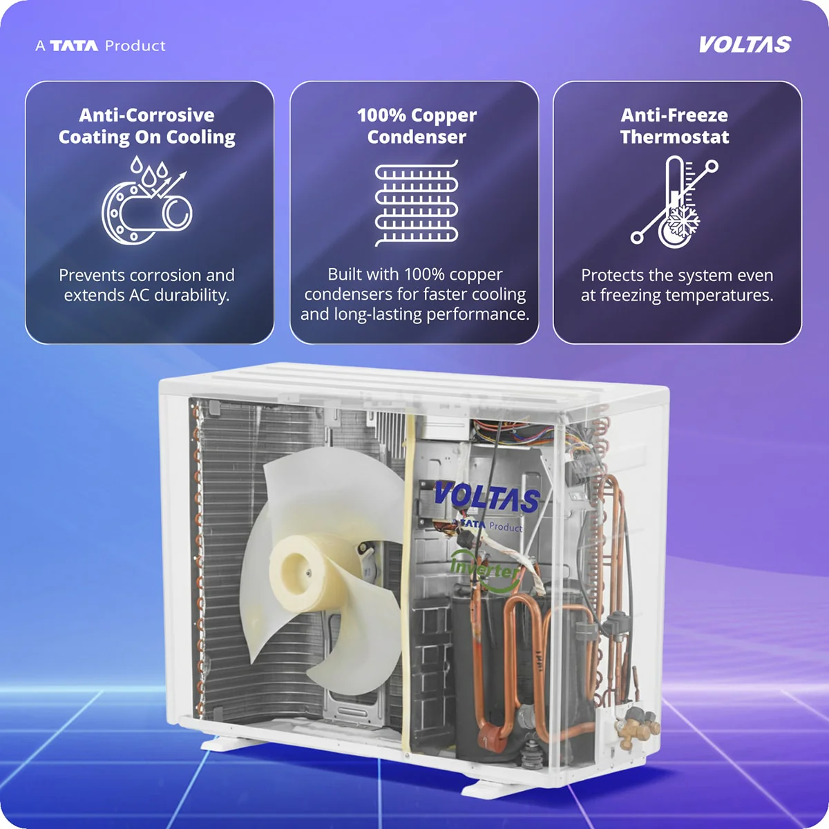 Voltas Split Air Conditioner, 1.5 Ton, 5 Star - 185INV Vertis Elite - Image 15