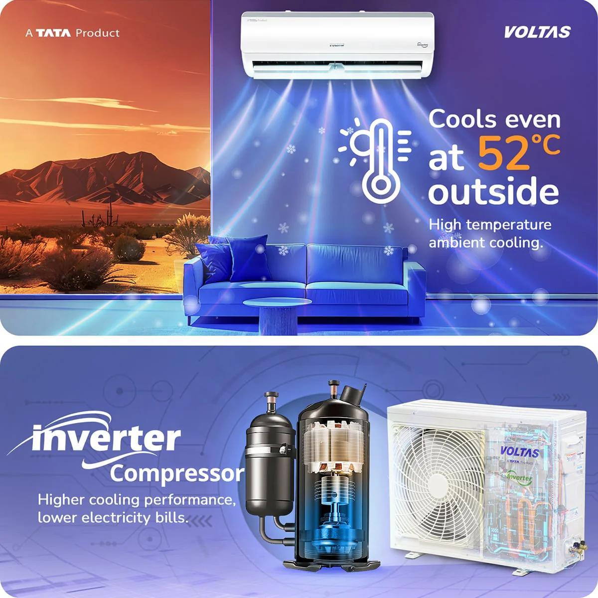 Voltas Split Air Conditioner, 1.5 Ton, 5 Star - 185INV Vertis Elite - Image 7